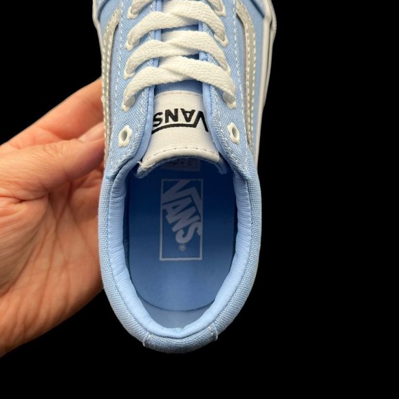 Vans Ward Little Girls Canva Skateboard Sneaker Size 11 Low Top Lace Up Shoes - Picture 7 of 16